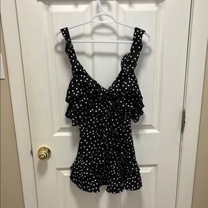 Princess Polly Black and White Polka Dot Mini Dress
